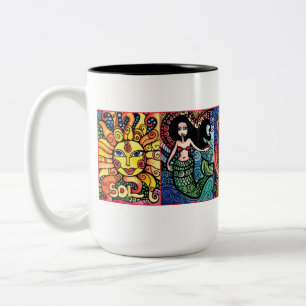 Loteria Geïnspireerde Mok - La Luna, El Sol, La S