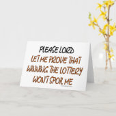 Loterij Humor Quote Kaart (Gele Bloem)