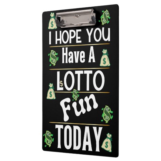 Loterij Scratch Ticket LOTTO Plezier Klembord (Links)