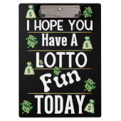 Loterij Scratch Ticket LOTTO Plezier Klembord (Voorkant)