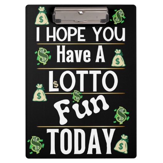 Loterij Scratch Ticket LOTTO Plezier Klembord (Voorkant)