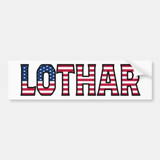 Lothar Name Vorname USA Aufkleber Sticker Auto (Voorkant)