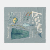LOTHLORIEN™ Watercolor Collage Grafiek Fleece Deken (Voorkant (Horizontaal))