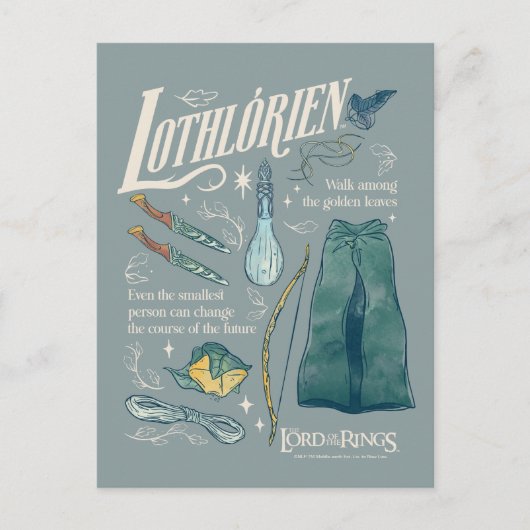 LOTHLORIEN™ Watercolor Collage Grafisch Briefkaart (Voorkant)