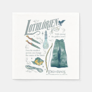 LOTHLORIEN™ Watercolor Collage Grafisch Servet