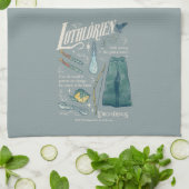 LOTHLORIEN™ Watercolor Collage Grafisch Theedoek (Gevouwen)