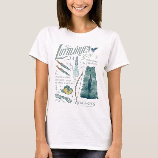 LOTHLORIEN™ Watercolor Collage Graphic T-shirt (Voorkant)