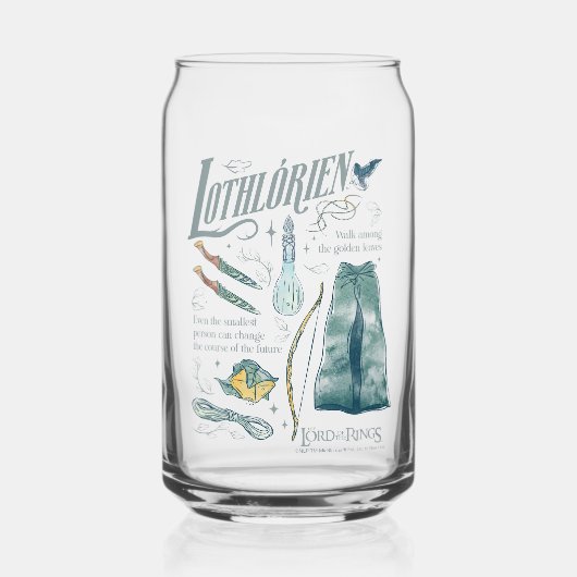 LOTHLORIEN™ Waterverf Collage Grafiek Blikvorm Glas (Voorkant)