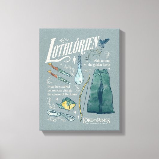 LOTHLORIEN™ Waterverf Collage Grafiek Canvas Afdruk (Voorkant)