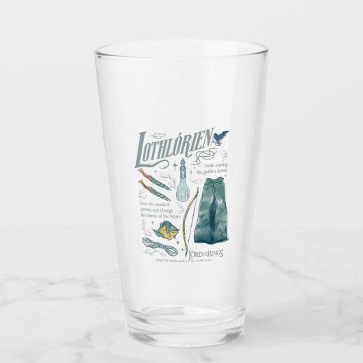 LOTHLORIEN™ Waterverf Collage Grafiek Glas (Voorkant)