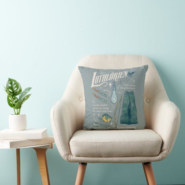 LOTHLORIEN™ Waterverf Collage Grafiek Kussen (Stoel)