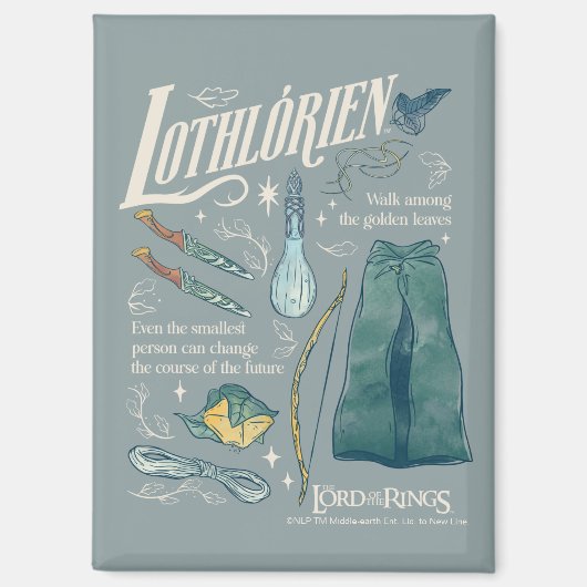 LOTHLORIEN™ Waterverf Collage Grafiek Magneet (Voorkant)