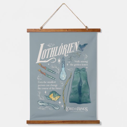 LOTHLORIEN™ Waterverf Collage Grafisch Hangend Wandkleed (Voorkant)