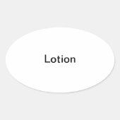 Lotion Labels/ Ovale Sticker (Voorkant)