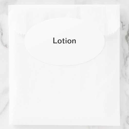 Lotion Labels/ Ovale Sticker (Tas)