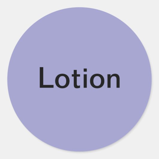 Lotion Labels/ Ronde Sticker (Voorkant)