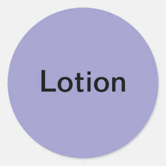 Lotion Labels/ Ronde Sticker