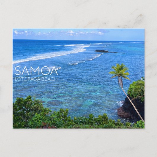 Lotofaga Beach, Samoa Briefkaart (Voorkant)