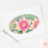 Lotos Flower Ovale Sticker (Envelop)