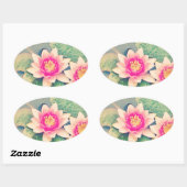 Lotos Flower Ovale Sticker (Vel)