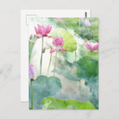 Lotoszomer, etherische fotografie briefkaart (Voorkant / Achterkant)