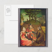 Lot's dochters maken hun vader-drink-wijn briefkaart (Voorkant / Achterkant)