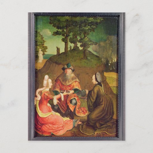 Lot's dochters maken hun vader-drink-wijn briefkaart (Voorkant)