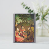 Lot's dochters maken hun vader-drink-wijn briefkaart (Staand voorkant)