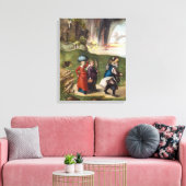 Lot's Escape - Albrecht Durer - c1496 Canvas Afdruk (Insitu (Woonkamer))
