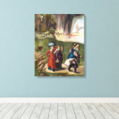 Lot's Escape - Albrecht Durer - c1496 Canvas Afdruk (Insitu (Houten vloer))