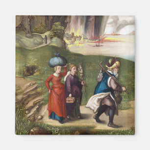 Lot's Escape - Albrecht Durer - c1496 Magneet