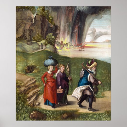 Lot's Escape - Albrecht Durer - c1496 Poster (Voorkant)
