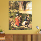 Lot's Escape, beroemd schilderij van Albrecht Dure Canvas Afdruk (Insitu (Woonkamer))