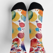 Lots of bright splatter in watercolor sokken (Top)