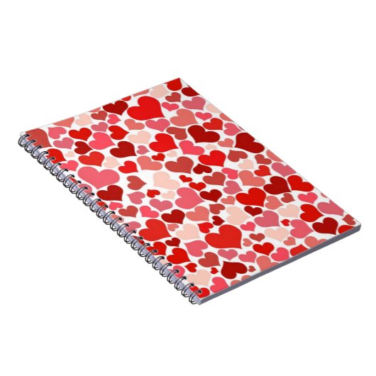 Lots of Love Hearts Mosaic Pattern Notitieboek (Rechterzijde)