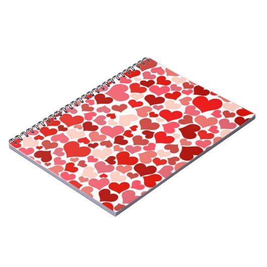 Lots of Love Hearts Mosaic Pattern Notitieboek (Linkerzijde)