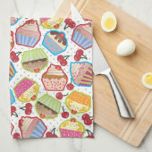 Lotsa Cupcakes in Cherries Kitchen Towel Theedoek (Quarter Fold)