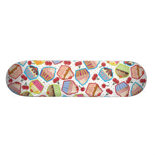 Lotsa Cupcakes in Cherries Skateboard