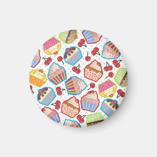 Lotsa Cupcakes in Kersen Magneet (Voorkant)