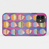 Lotsa Cupcakes Purply Blue Stripes iPhone 5 Hoesje (Achterkant (horizontaal))