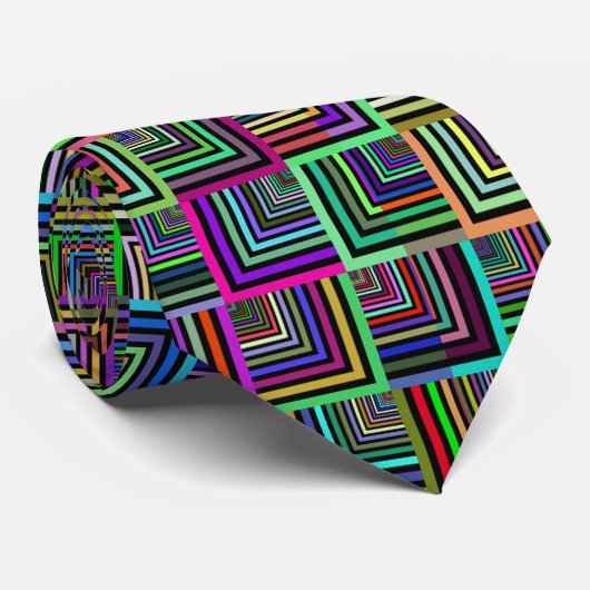 Lotsa-kleuren Stropdas Mannen rechterhoek (Opgerold)