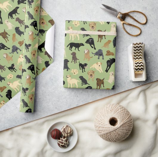 Lotsa Labs op de groene rol van sage Cadeaupapier (Crafts)