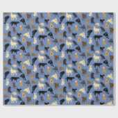 Lotsa Labs op denim blue roll van Cadeaupapier (Vlak)