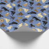 Lotsa Labs op denim blue roll van Cadeaupapier (Hoek)