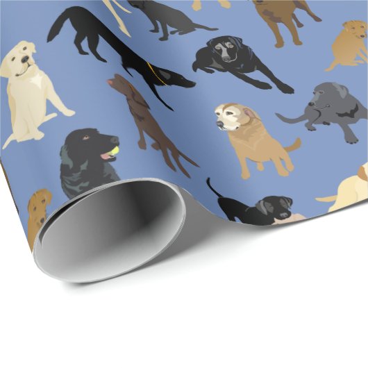 Lotsa Labs op denim blue roll van Cadeaupapier (Rol Hoek)