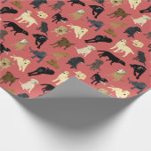 Lotsa Labs op rode rol Cadeaupapier (Hoek)