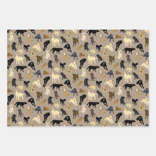 Lotsa Labs - rood, tint, denim blauw Inpakpapier Vel (Voorkant 3)