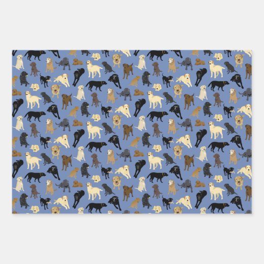 Lotsa Labs - rood, tint, denim blauw Inpakpapier Vel (Voorkant 2)