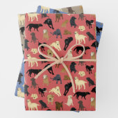 Lotsa Labs - rood, tint, denim blauw Inpakpapier Vel (In situ)