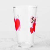 Lotsa Love Red Pink Love Hecht Pap Custom Name Glas (Rechts)